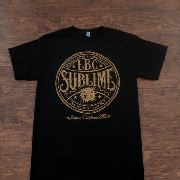 NEW Sublime L.B.C Gold Design t shirt unisex